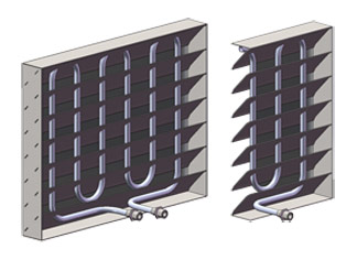 Square Style Heat Shield Cross Section and Complete Louver