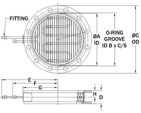 Flange Type Multi-coolant Baffle Drawing