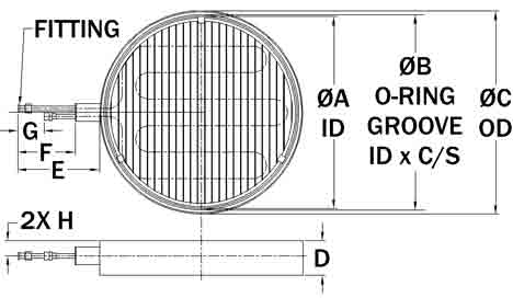 Flangeless Type Multi-coolant Baffle Drawing